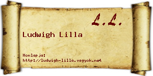 Ludwigh Lilla névjegykártya